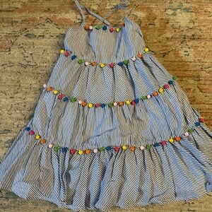 Tommy Bahama Blue Ruffled Tiered Sundress